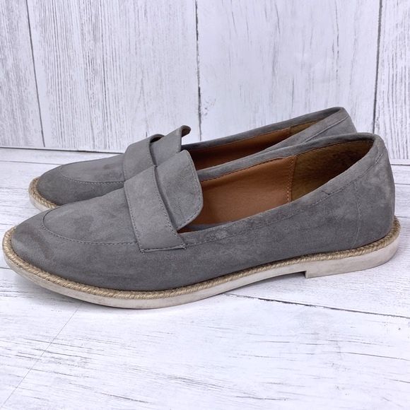 Caslon Grey Suede Leather Loafers Shoes in Womens Size 8 - Picture 9 of 9